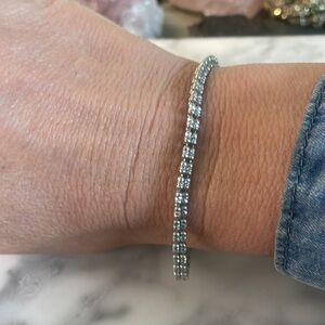 Diamond Cut 925 Sterling Silver Bracelet 7”